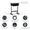 Flash Furniture Student Desk Open Front Student Desk, Gray, 17-3/4" D X 28-1/4" to 31-1/2" H, 23.5" W X Grey YU-YCY-046-GG - alternate 10